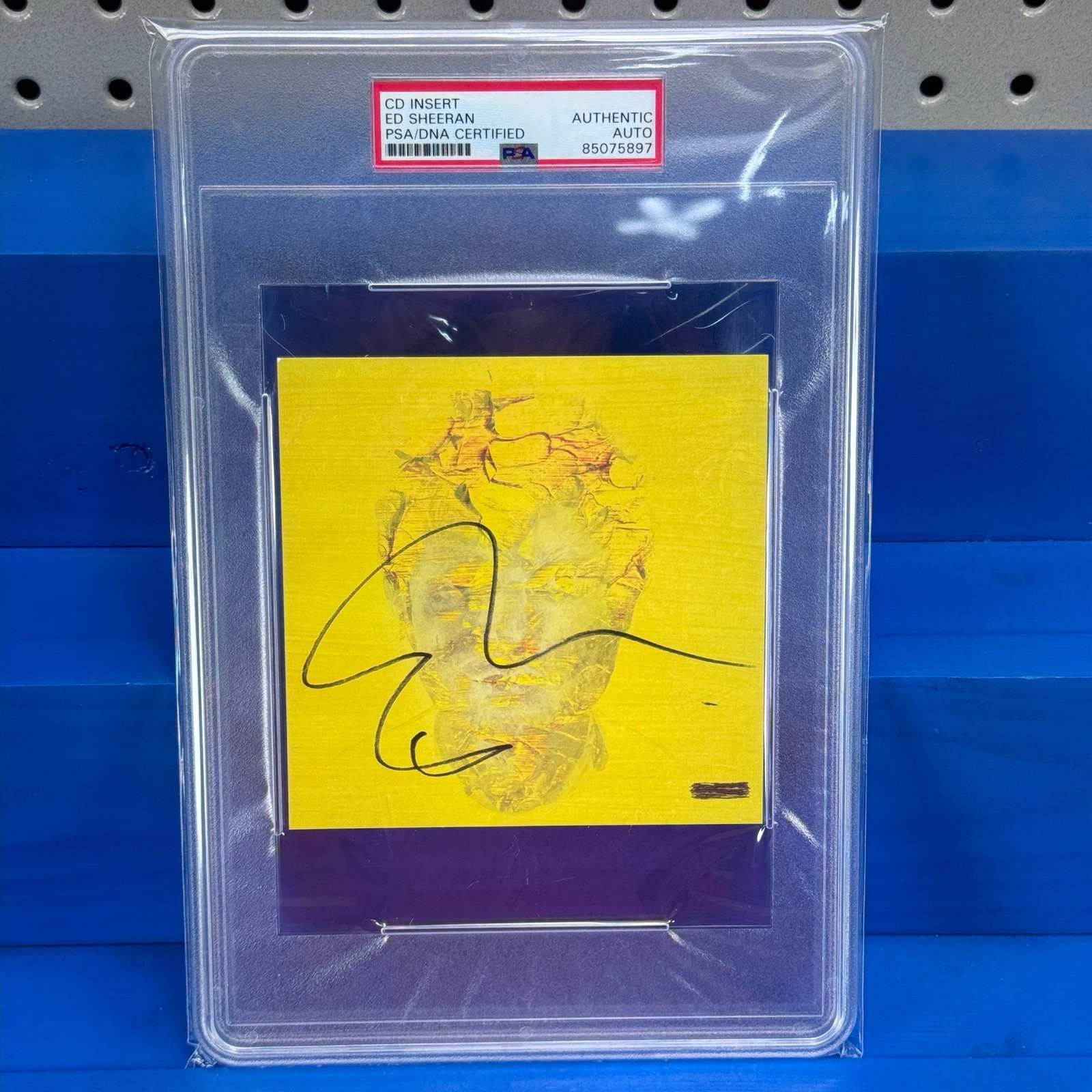 ED SHEERAN Autograph Subtract (2023) CD Album Insert PSA Certified Slab AUTO