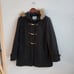 Cole Haan Wool Blend Faux Fur Trim Hooded Coat, Green Size 10