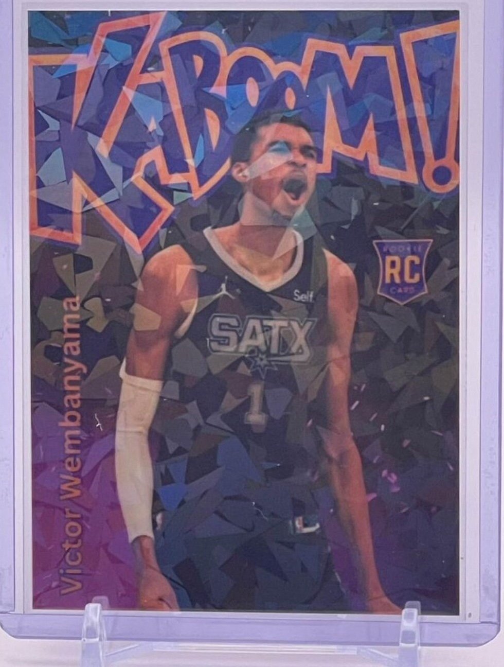 2023 Victor Wembanyama Kaboom Rookie SATX Holo Cracked Ice
