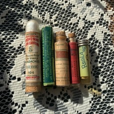 Antique/Vintage lot of 5 medical tubes WITH CONTENTS