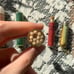 Antique/Vintage lot of 5 medical tubes WITH CONTENTS