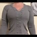 Balenciaga Knit Grey Wool V-Neck Long Sl