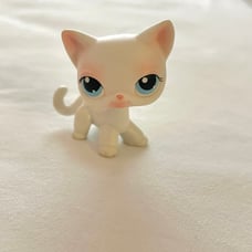 LPS 64 Shorthair White Cat authentic