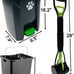 Dog poop trash can with scooper
