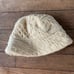Vintage irish cream knit wool bucket hat