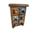 Vintage Ceramic Wood Apothecary Spice Cabinet Keepsakes Jewelry 6 Drawers
