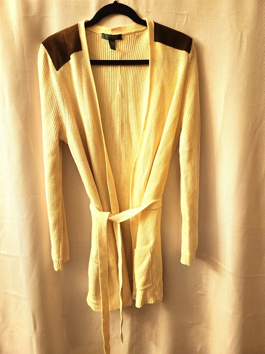 NWOT Ralph Lauren Open Front Long Cardigan Sz L.
