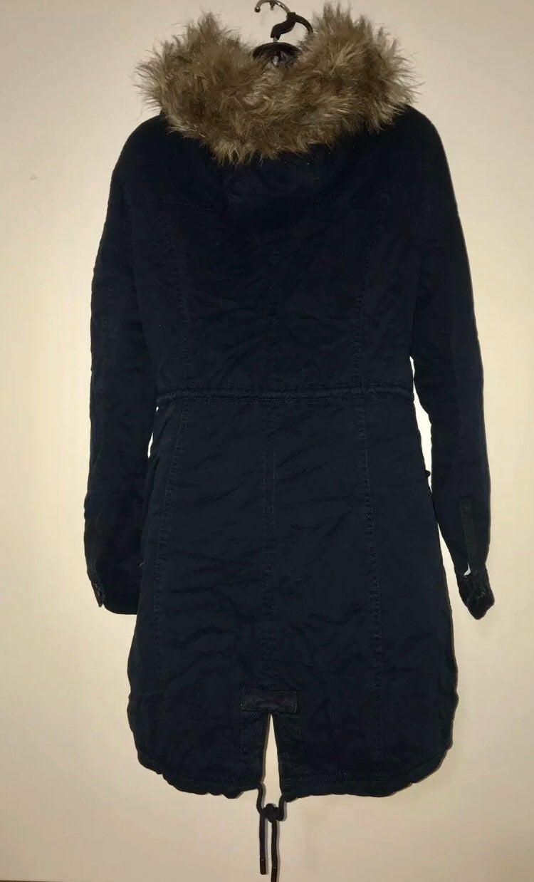 Abercrombie And Fitch Women Navy Sherpa