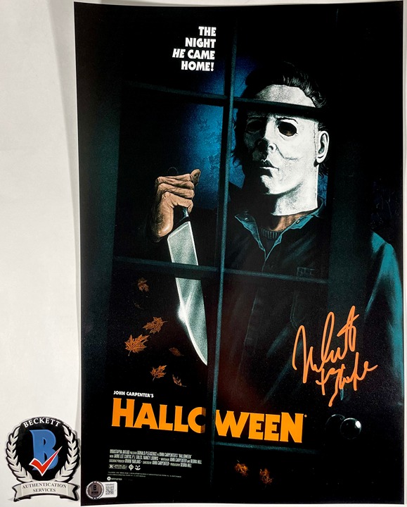 Nick Castle Signed Halloween 11x17 Poster D Autograph Michael Myers BAS COA