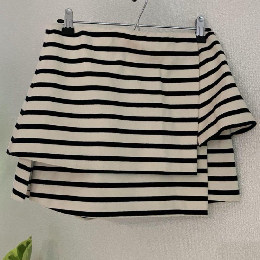 ファッションなデザイン GREED Beige Stripe Skirt Shorts☆A09 Other パンツ