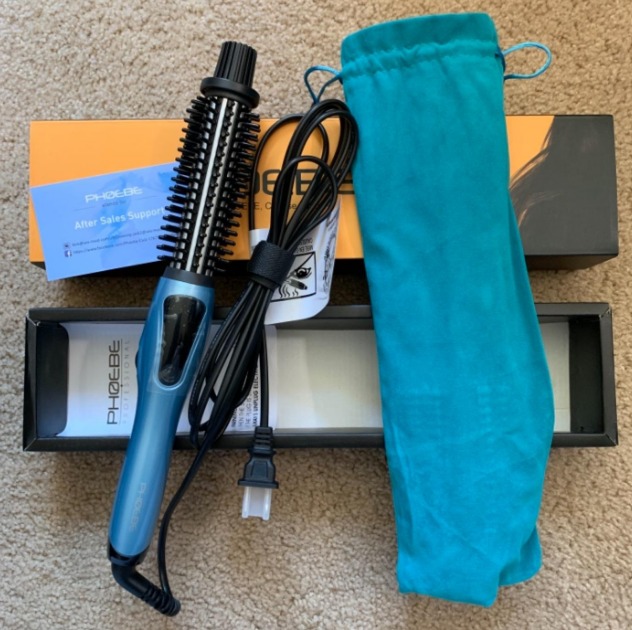 Curling Iron Brush, Dual Voltage Travel 1 Inch Ceramic Tourmaline Ionic Curler