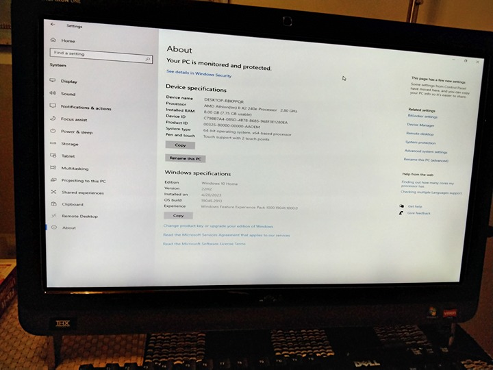 DELL INSPIRON ONE ALL IN ONE DESKTOP