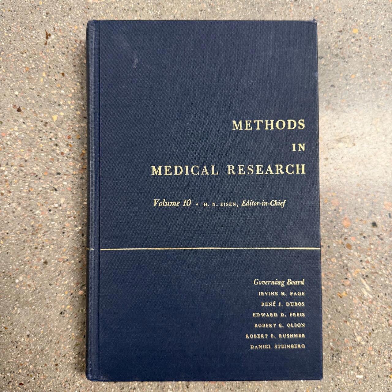 Methods in Medical Research, Volume 10 B. M. Eisen MEGA RARE