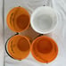 Vintage 1986 McDonalds Happy Meal 4 Halloween Buckets Ghost & 3 Pumpkins No lids