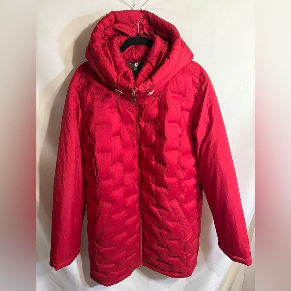 Ashley Stewart Quilted Puffer Coat Red 18/20