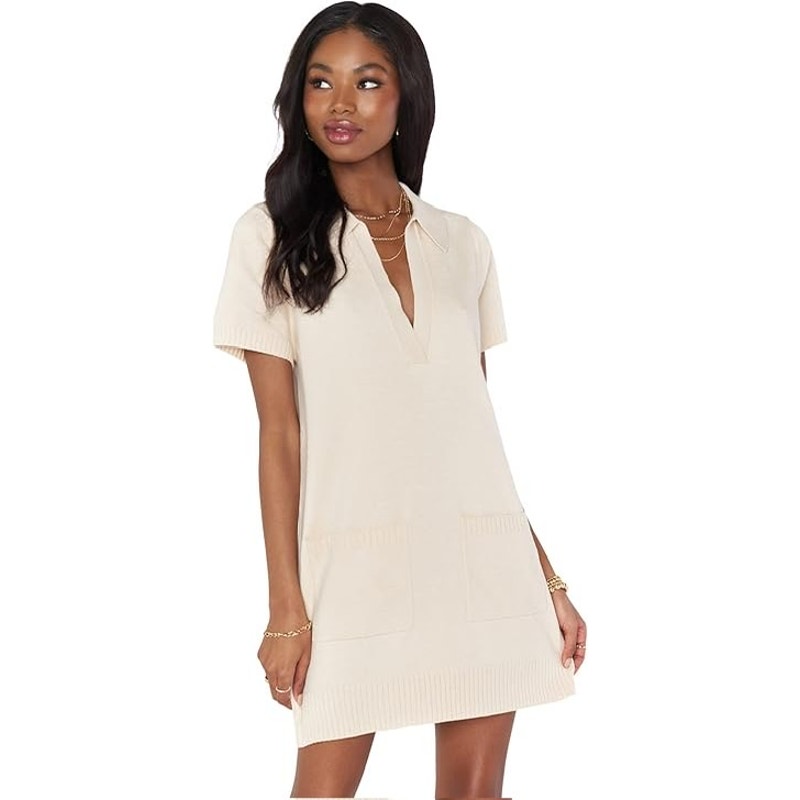 Show Me Your Mumu Dexter Sweater Dress Cream Knit Size XS