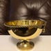Brass Catchall/Centerpiece Pedestal Bowl With Tassel Rope