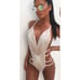 Sexy Sequins One Piece Swimsuit Straps L