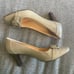 Cole Haan Patent Leather Grey Heels with Buckle