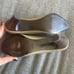 Cole Haan Patent Leather Grey Heels with Buckle
