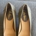 Cole Haan Patent Leather Grey Heels with Buckle
