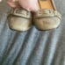 Cole Haan Patent Leather Grey Heels with Buckle