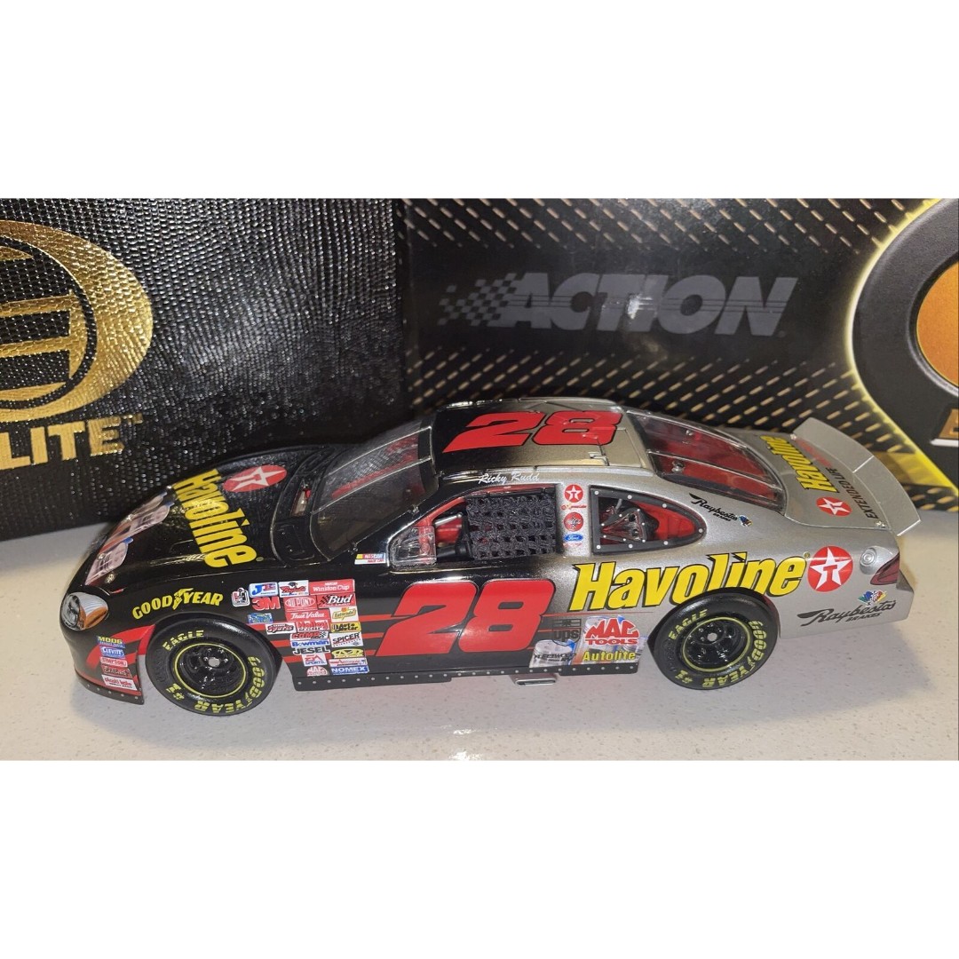 #28 Ricky Rudd Havoline / Bud Shootout Ford 2001 Action NASCAR Diecast 1/24