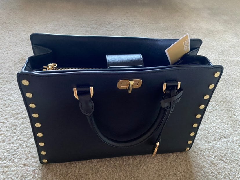 NWT MICHAEL KORS SYLVIE STUD BLACK PURSE