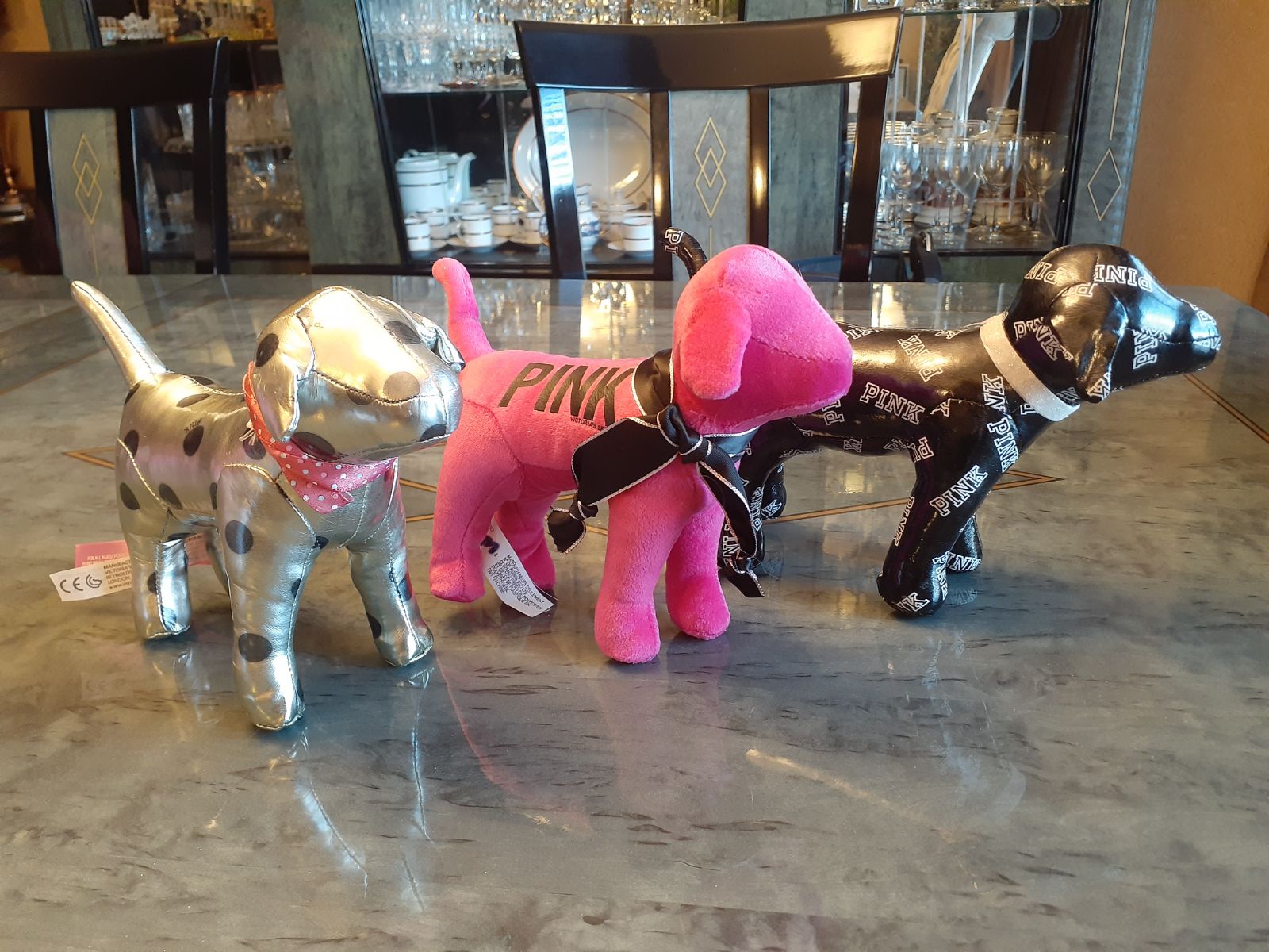 Victoria Secret Pink dog plushies