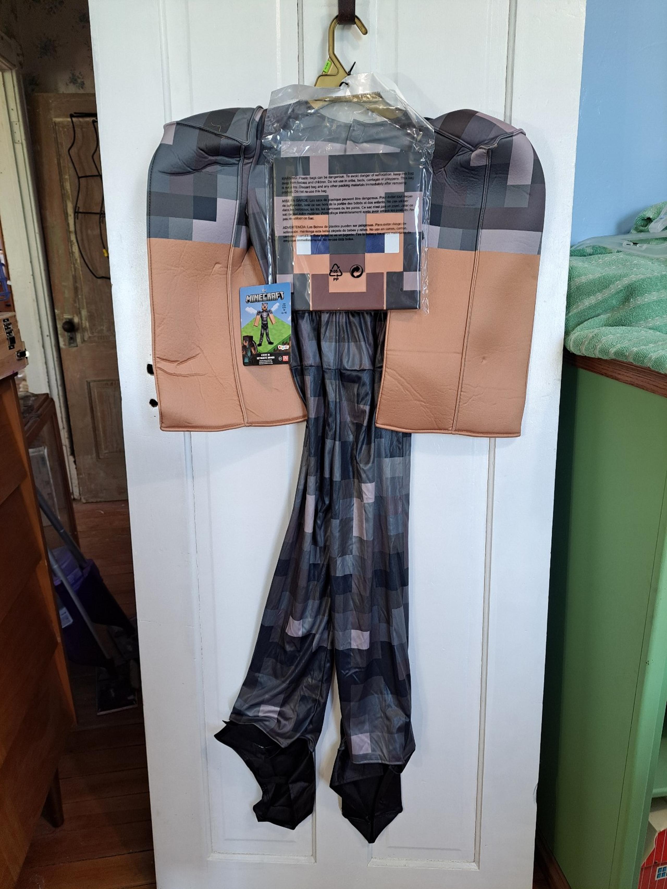 NEW Minecraft Disguise Boys Medium (8-10) Steve in Netherite Armor Delux Costume
