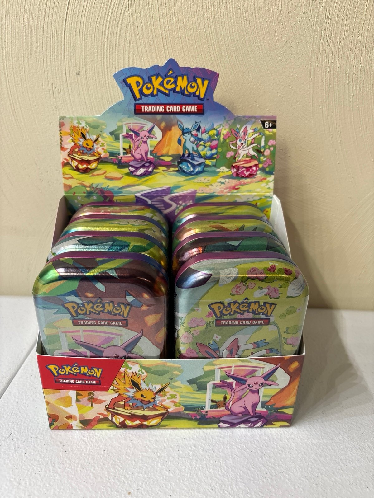 Pokemon Prismatic Evolutions Display Box with Sealed tins!