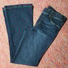 SPANX Flare Jeans Large High Rise Pull On Midnight Shade