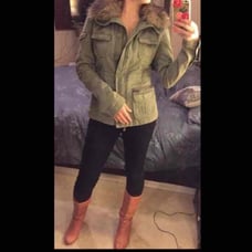 American eagle olive canvas green jacket