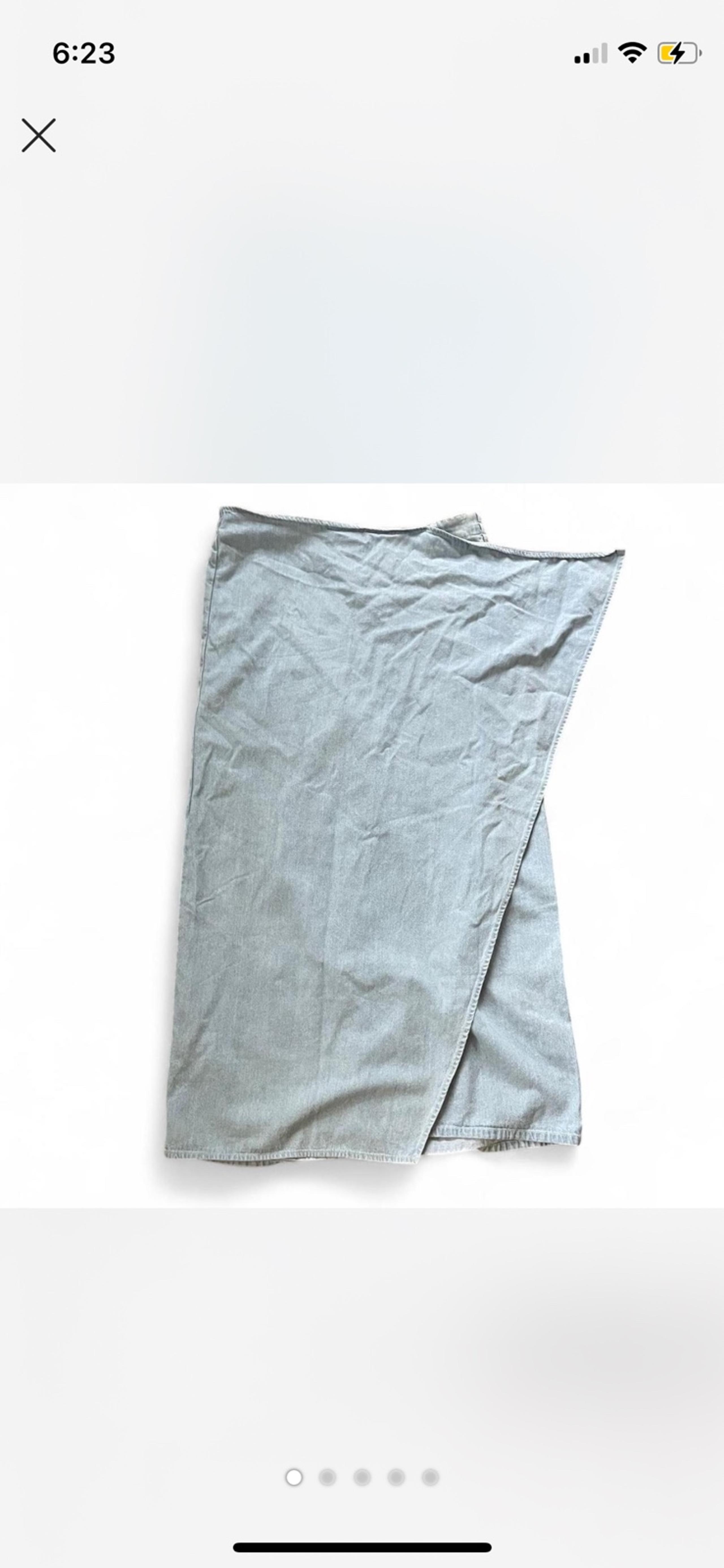 Eddie Bauer Jean denim wrap skirt cotton light maxi skirt jeans skirt size med