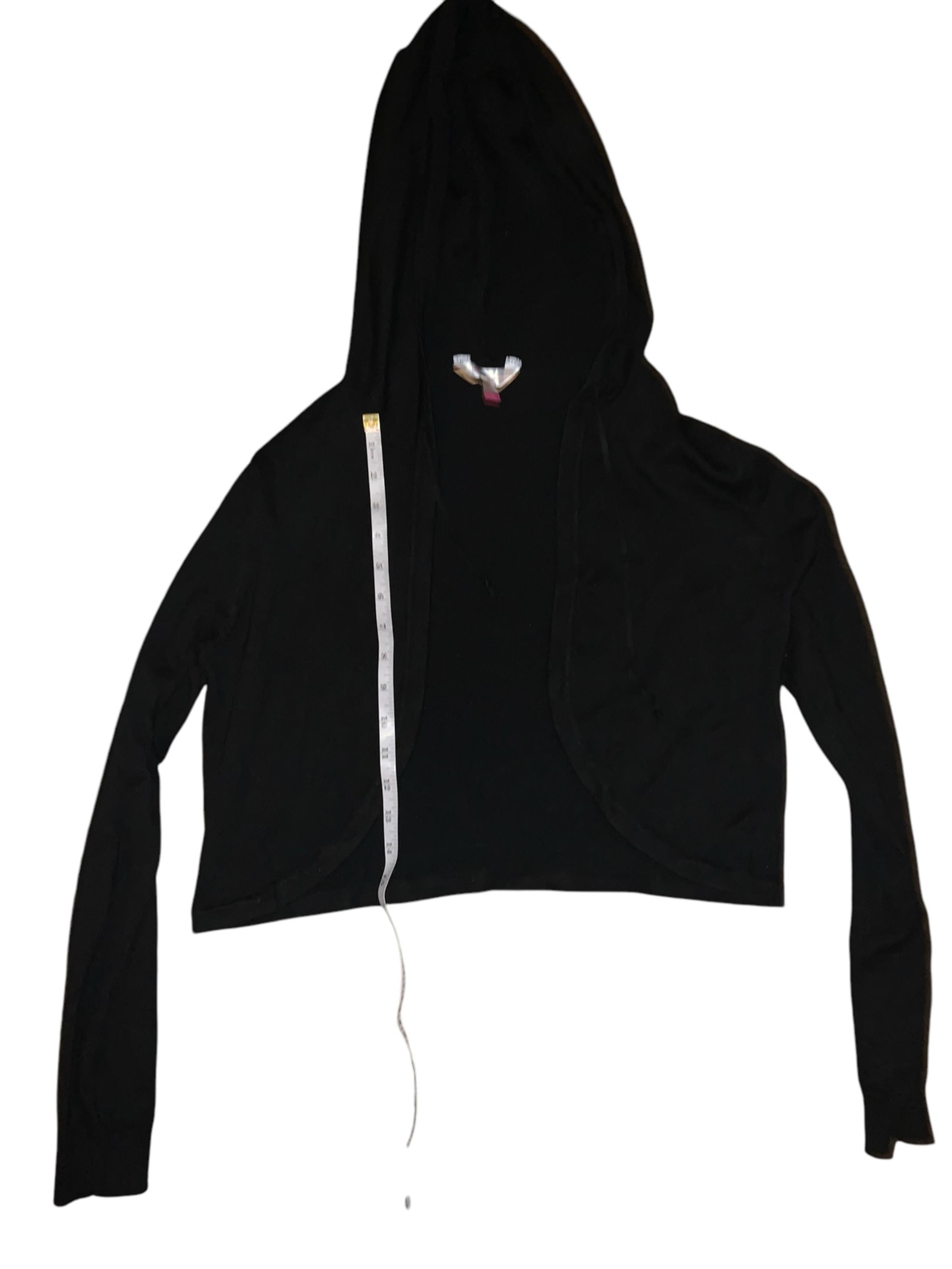 Cardigan with hood size xl 15/17 black no boundaries