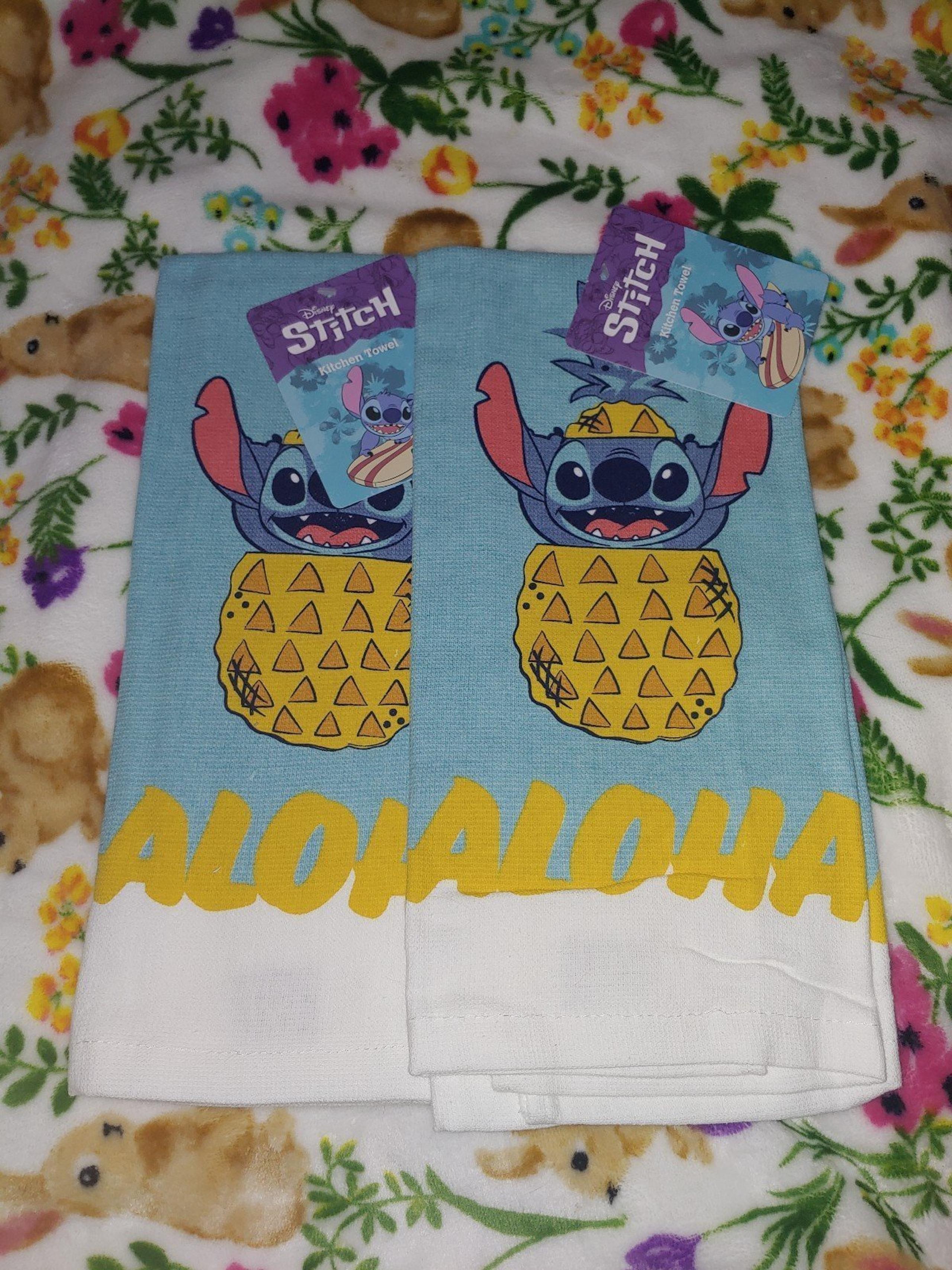 Disney's Stitch pineapple kitchen towels