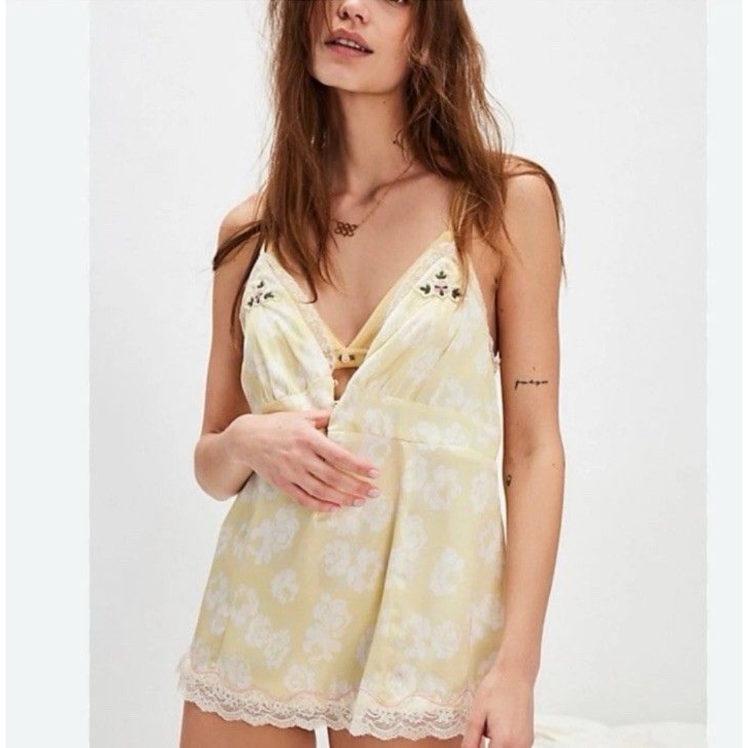 Free People Intimately Night Special Cami Lemon Custard Combo Women's Small