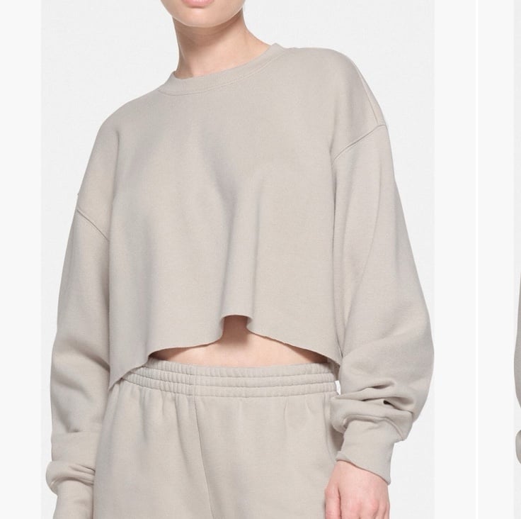 SKIMS Fleece Crop Sweatshirt