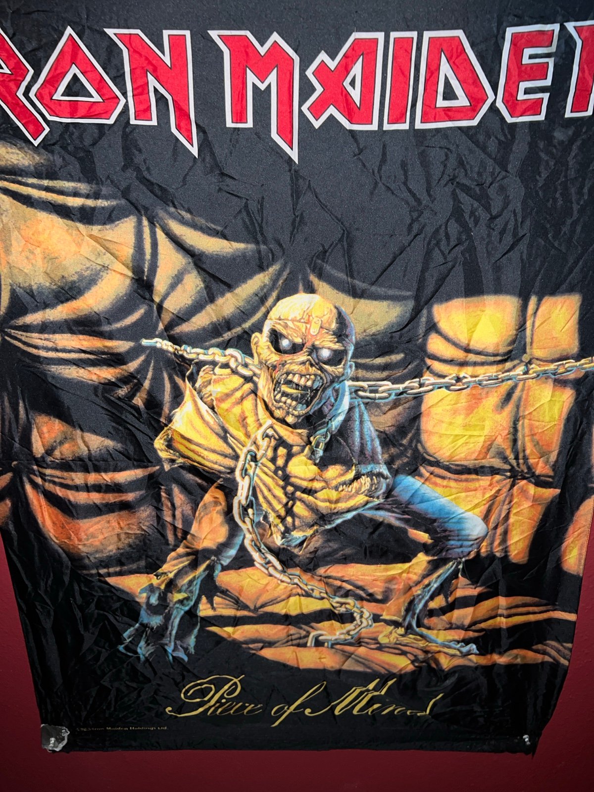 Vintage Iron Maiden silk poster 1983
