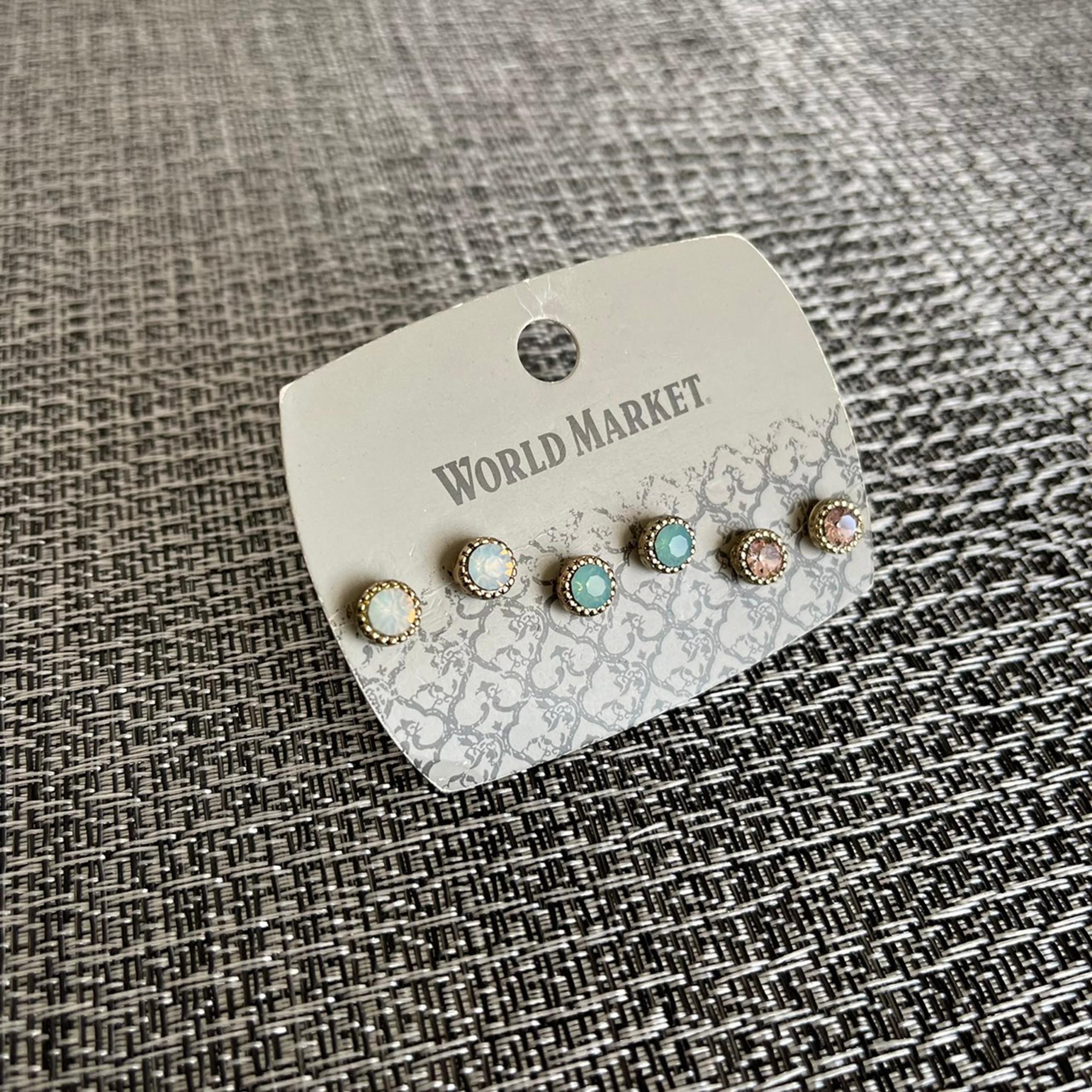 World Market Rhinestone Stud Earrings