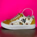 Vans Old Skool Cottage Yellow Suede Checkerboard Floral Sneaker Sz 9.5