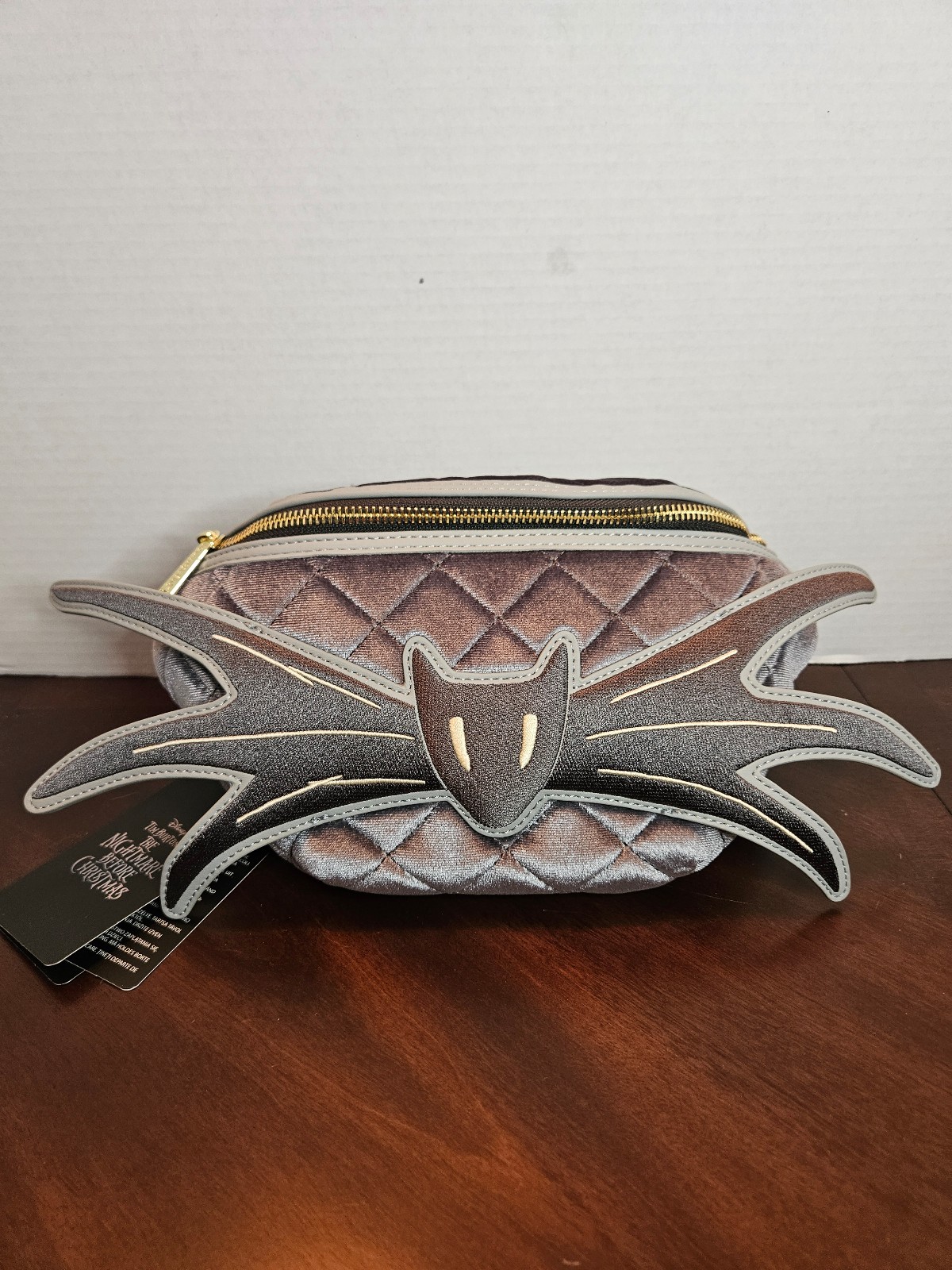 Loungefly Disney NBC Jack Skellington Bow Tie Velvet Belt Bag