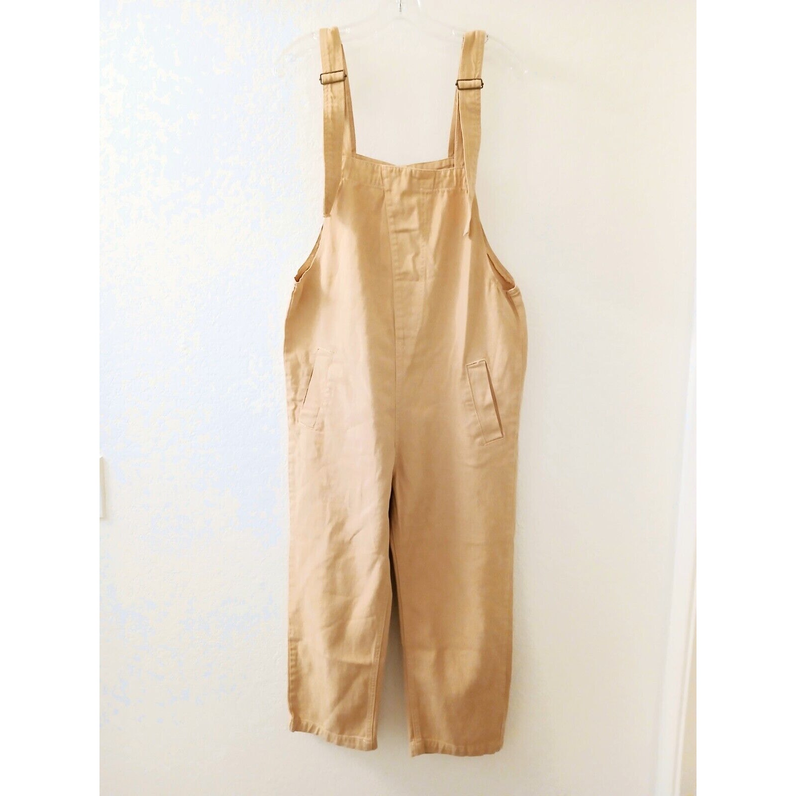 Style Rack LA Denim Overalls Size M Peach Denim Slouchy Jumpsuit Lagenlook Boho