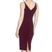 Dress The Population Burgundy Anita Crepe Cocktail Dress