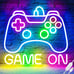Gamer Neon Sign Gamepad Shaped Led Neon Gaming Signs for Boys Room,(14.1”x12.9”)