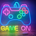Gamer Neon Sign Gamepad Shaped Led Neon Gaming Signs for Boys Room,(14.1”x12.9”)
