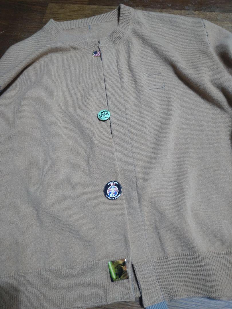 SUNSEA 22AW CAN BADGE CASHMERE CARDIGAN