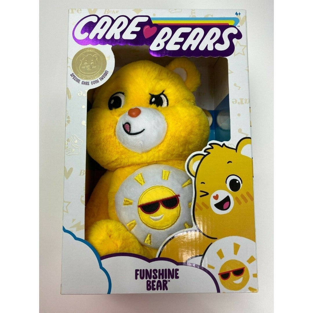 Care Bears Yellow Fun Shine Bear 14 Plush Kids Toy NEW