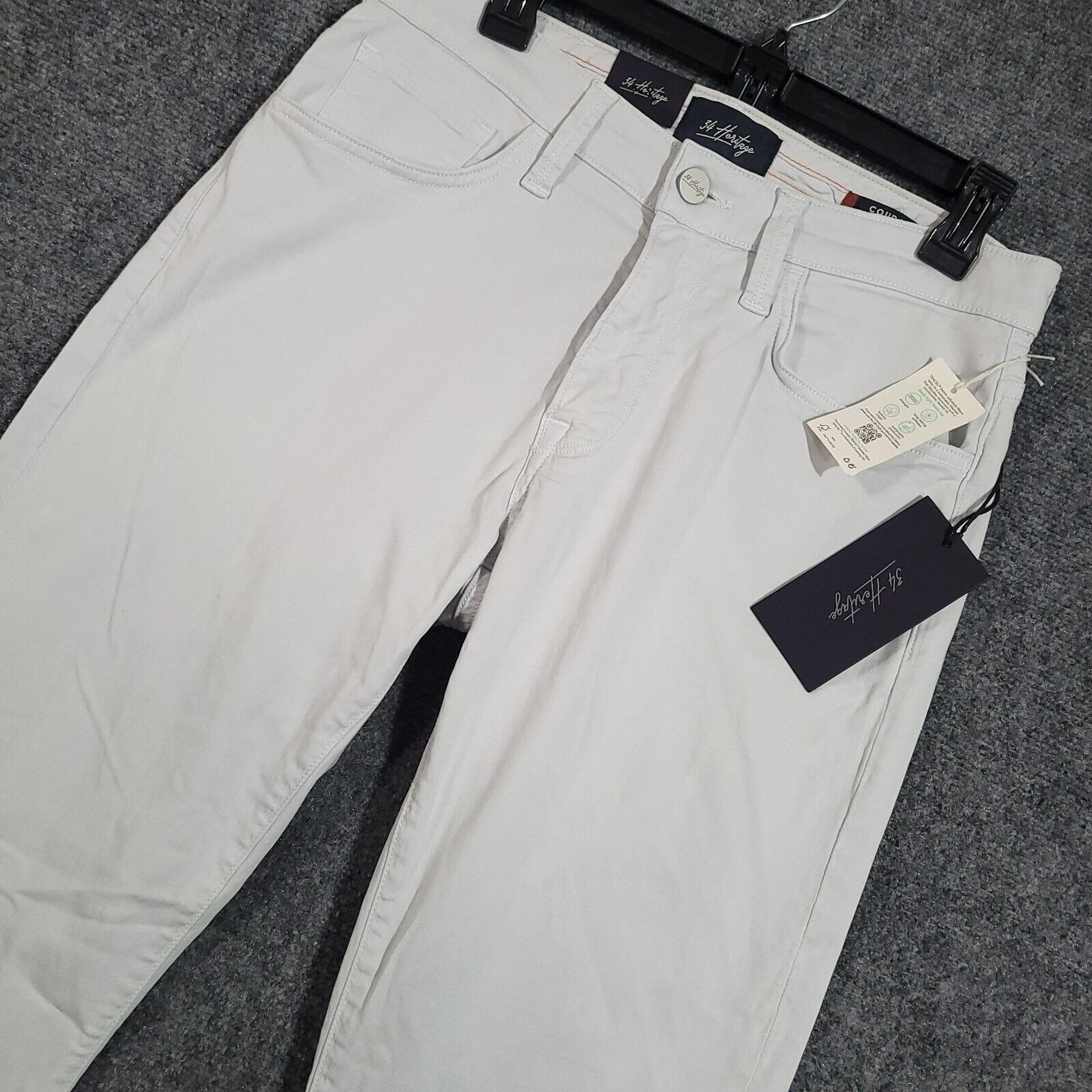 34 Heritage Pants Men 31x34 Chinos Gray Courage Twill Soft Stretch 5 Pocket NWT