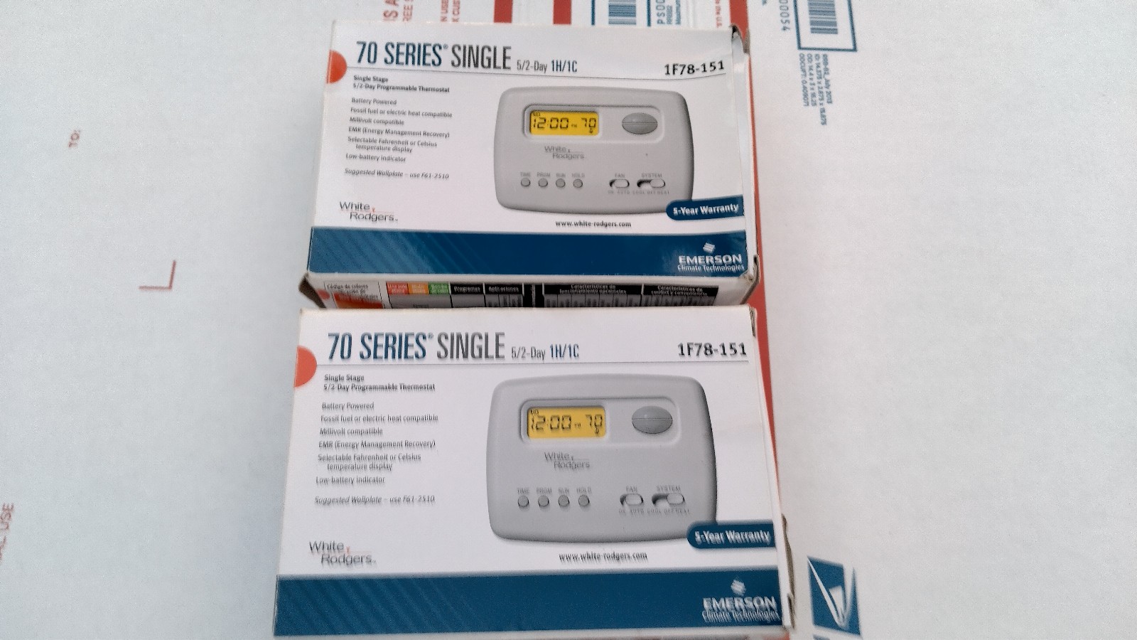 2 Emerson White Rodgers Programmable Thermostats New